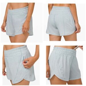 EUC Lululemon Track That Short 5" Heather Lux Multi Hazy Jade Size 12